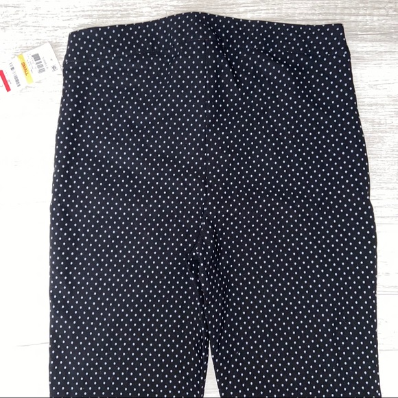 Maison Jules Mid-Rise Polka Dot Stretch Ankle Pant - Picture 6 of 8